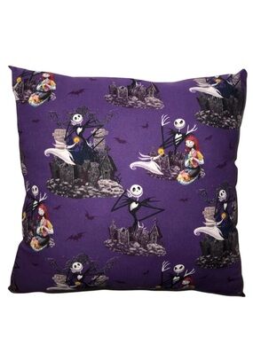 Purple Nightmare Before Christmas Decorative Pillow